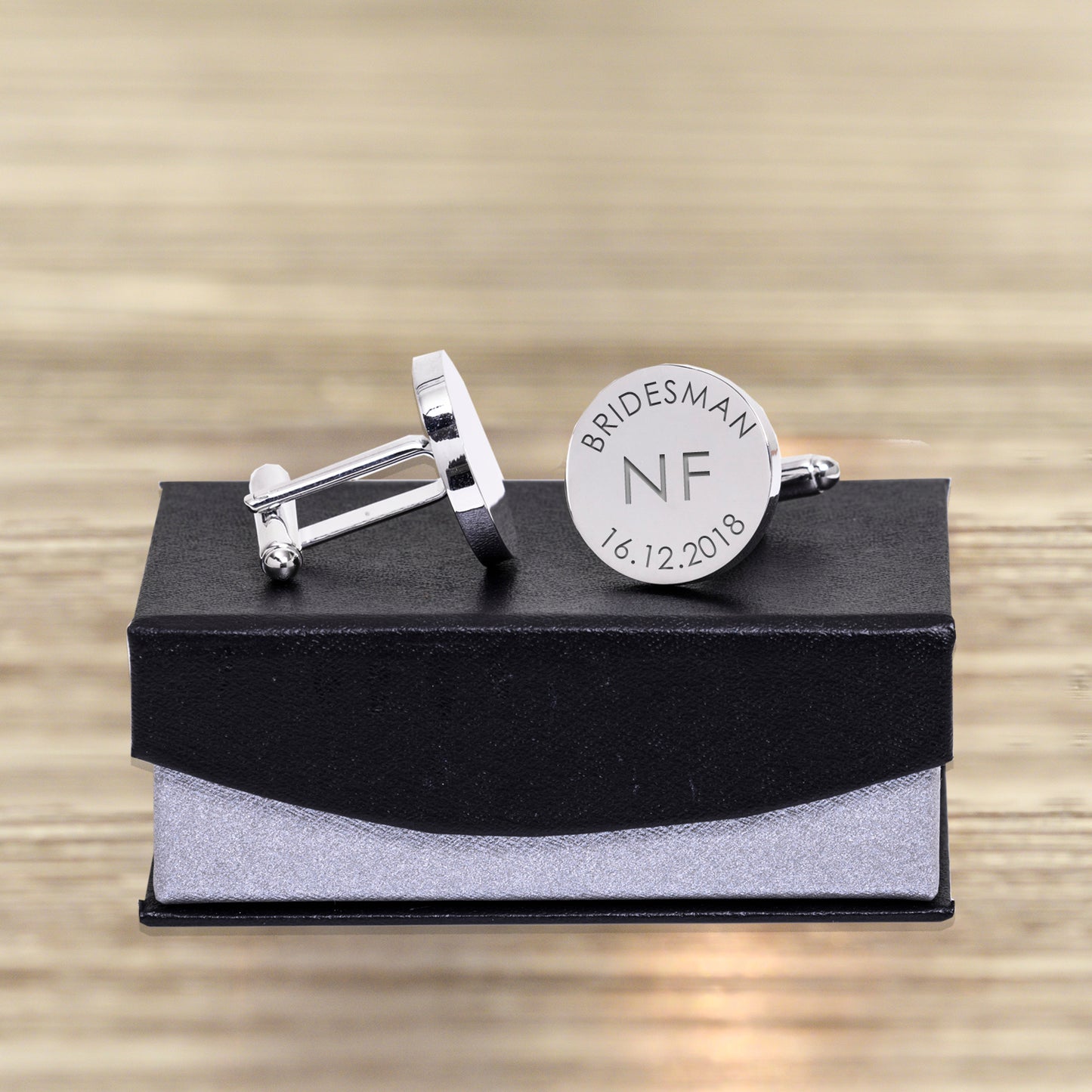 Personalised BRIDESMAN Initials Cufflinks