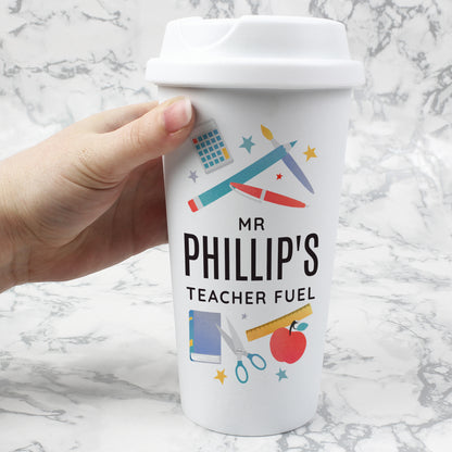 Personalised Teachers Insulated Reusable Eco Travel Cup