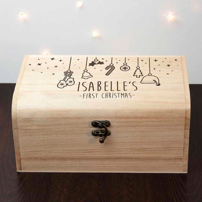 Personalised Baby's First Christmas Eve Chest Box