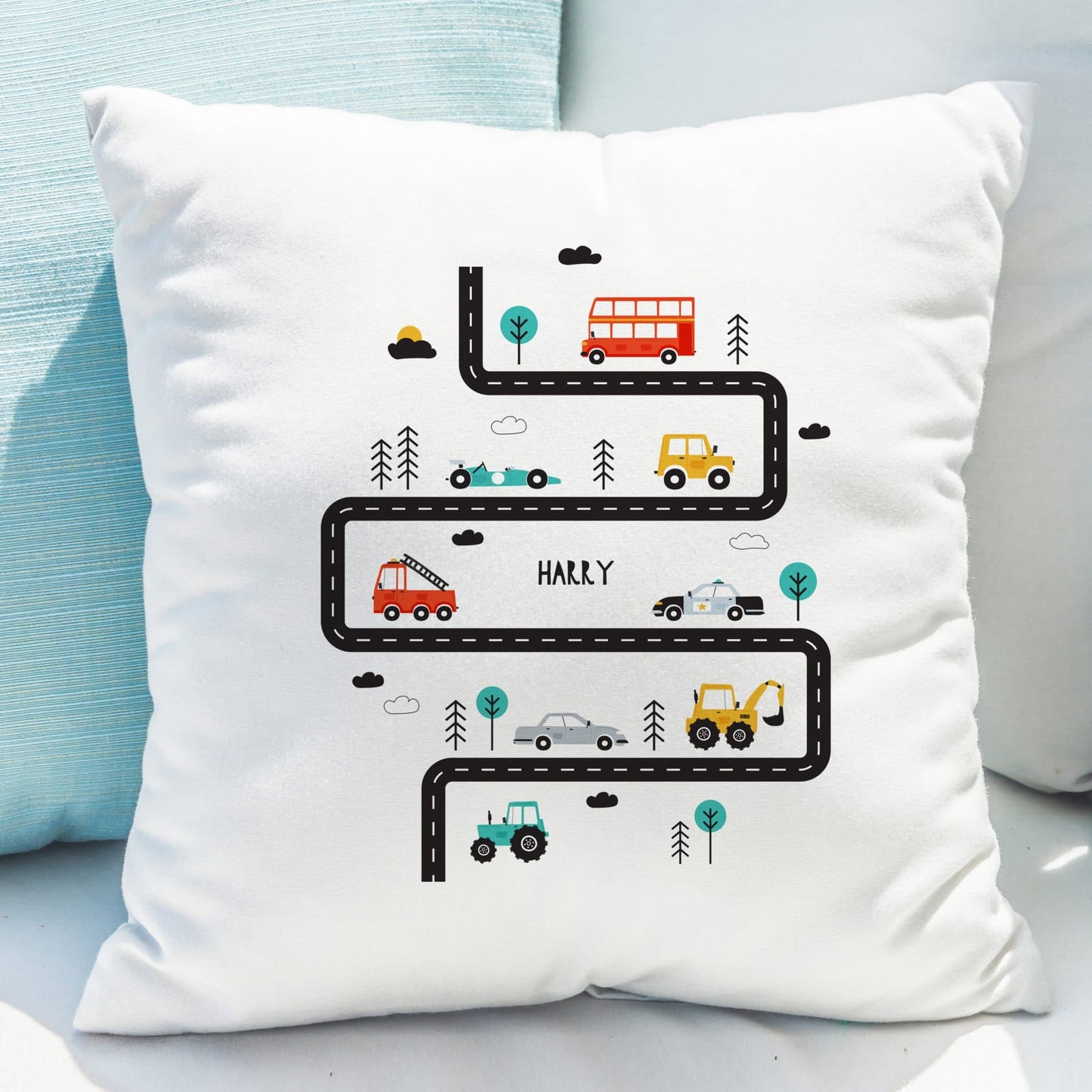 Personalised Little Car Cushion