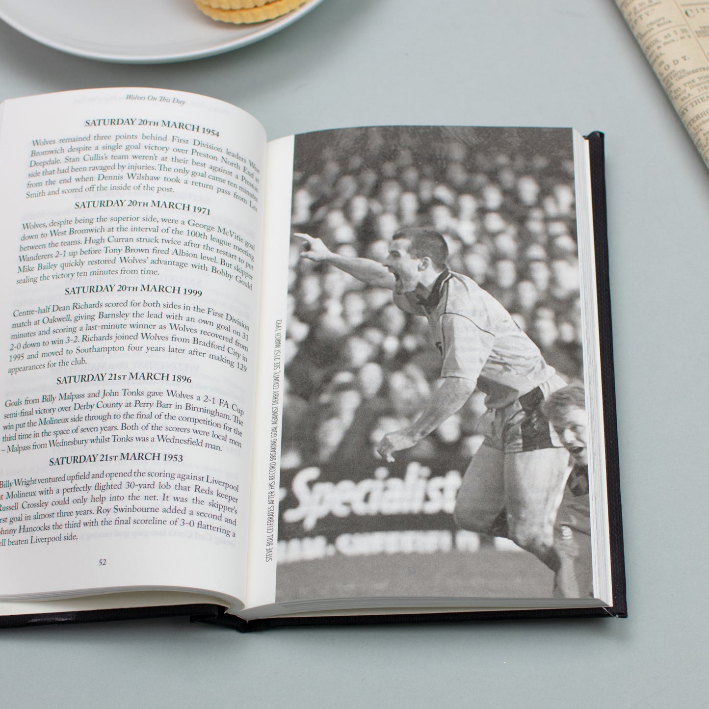 Personalised Wolves On This Day Book