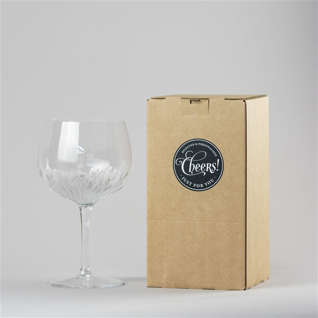 Personalised Monogrammed Crystal Cut Gin Goblet Glass