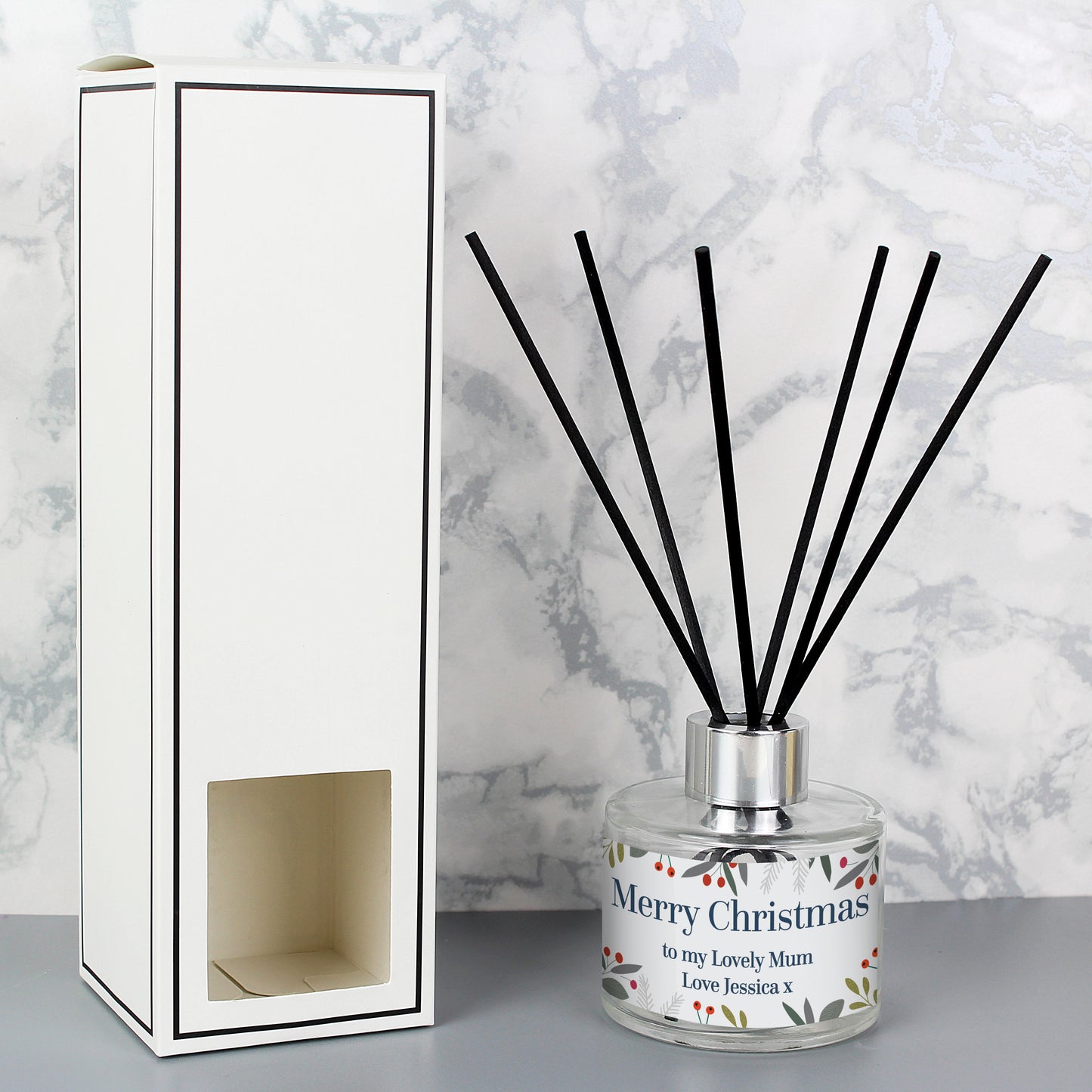 Personalised Festive Christmas Reed Diffuser