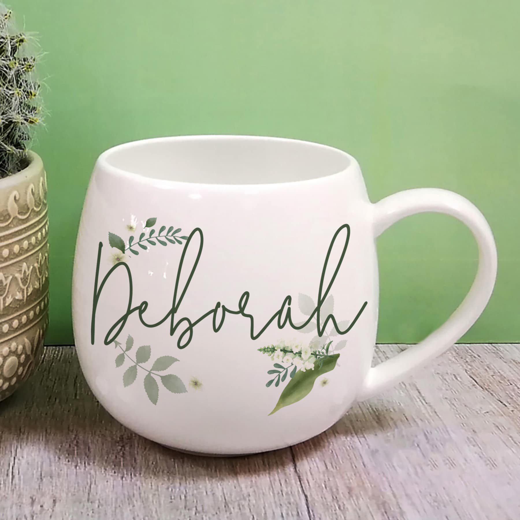 Personalised Floral Hug Mug