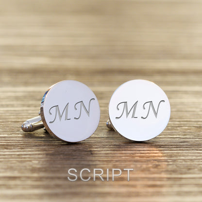 Personalised Initials & Hidden Message Cufflinks