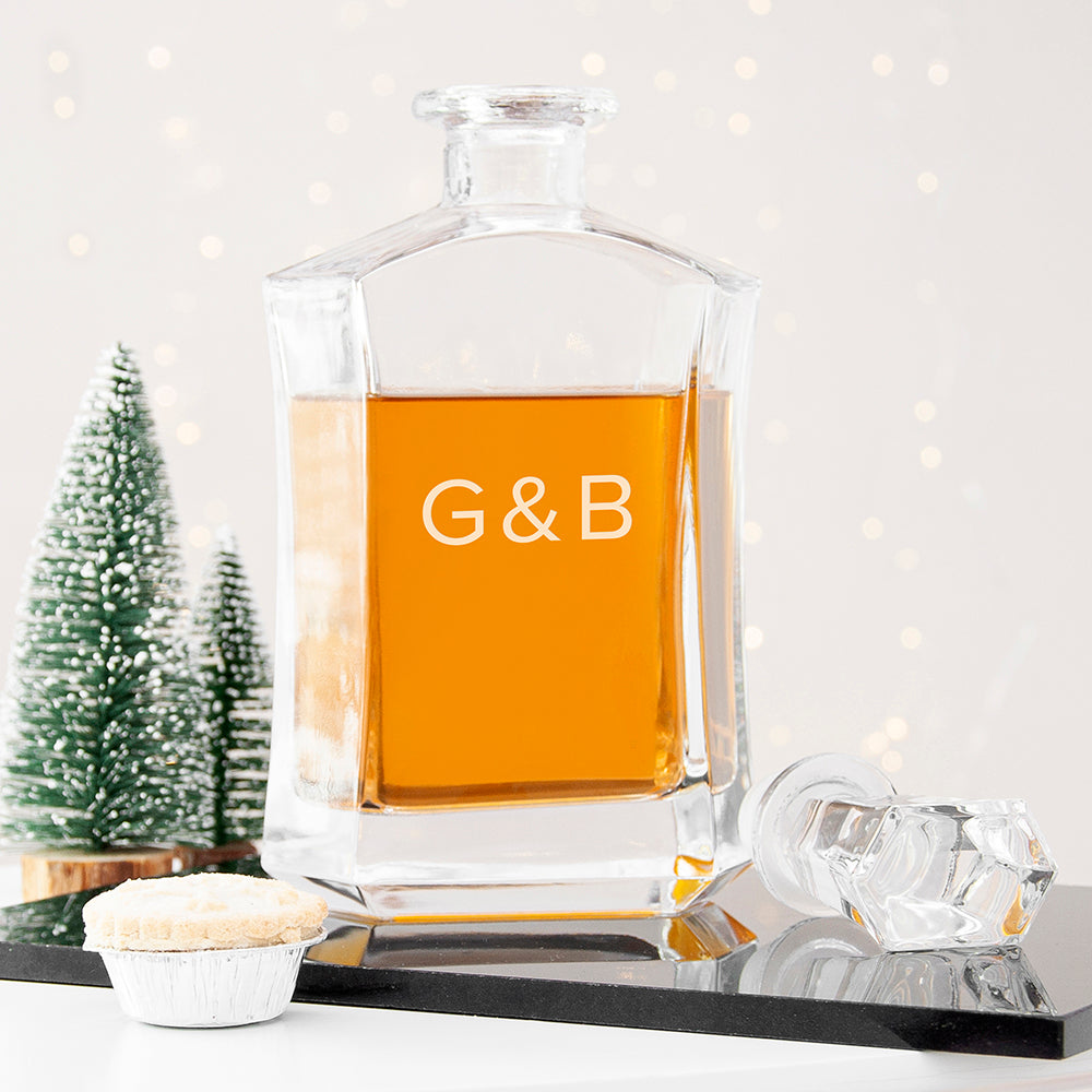 Personalised Luxury Initials Whisky Decanter