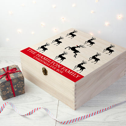 Personalised Reindeer Family Christmas Eve Box