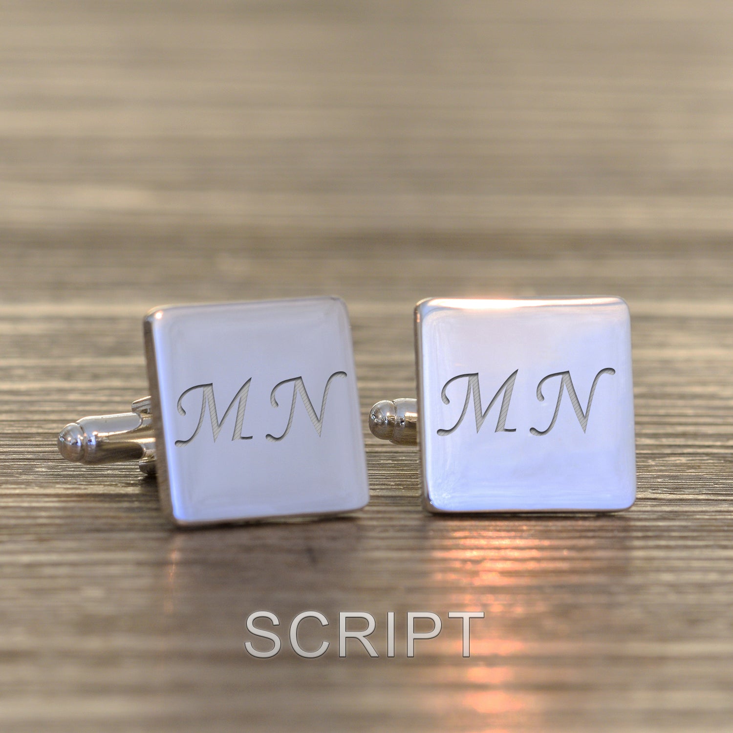 Personalised Initials Square Cufflinks