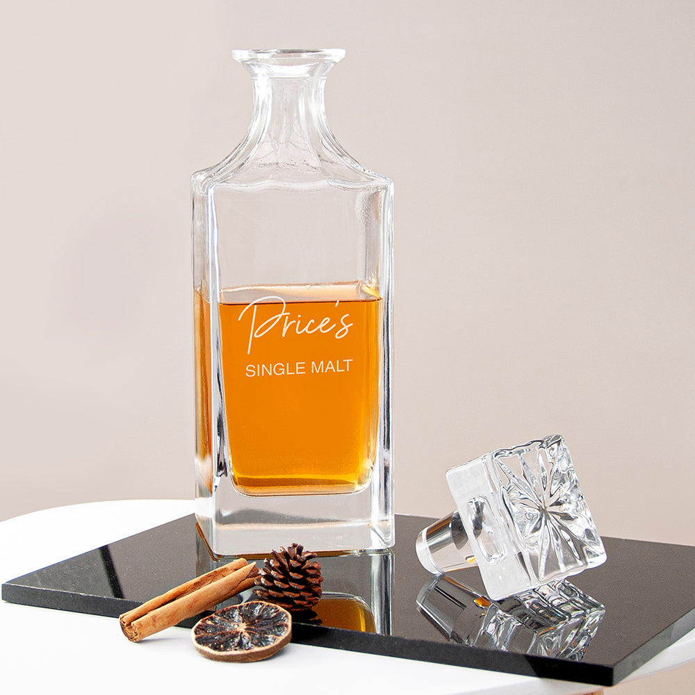 Personalised Timeless Signature Square Whisky Decanter