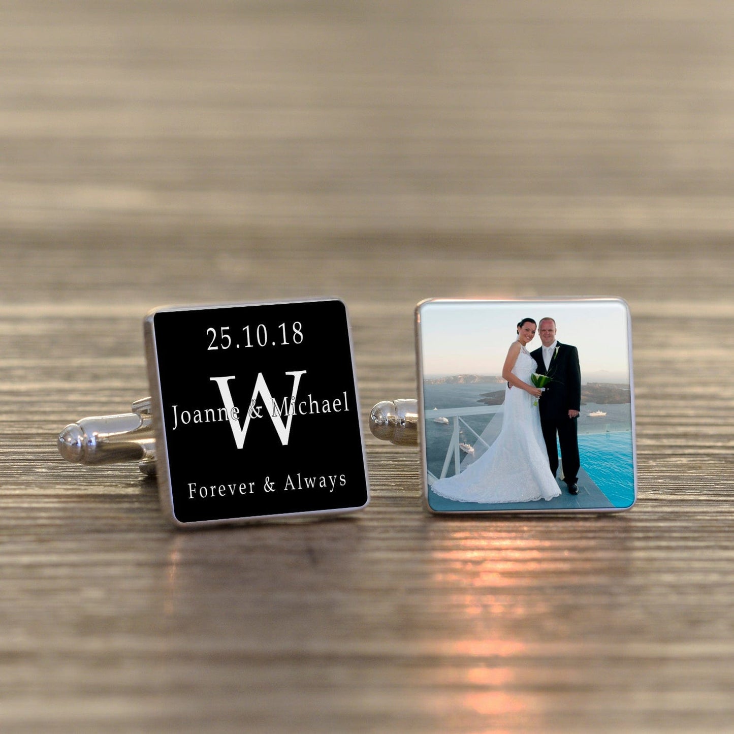 Personalised Forever & Always Photo Cufflinks