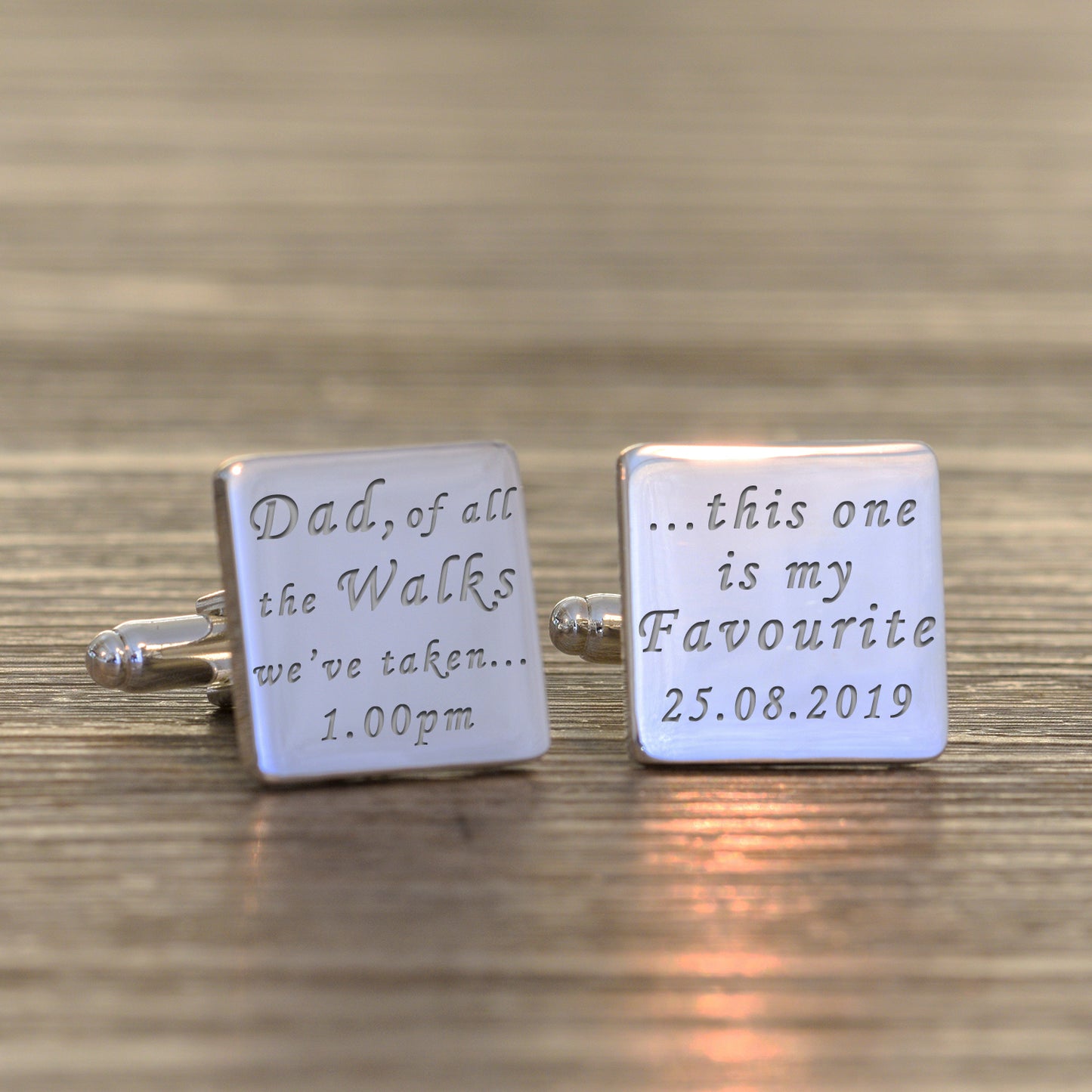 Engraved Dad Of All The Walks We've Taken Cufflinks