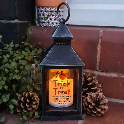 Personalised Trick or Treat Halloween Lantern