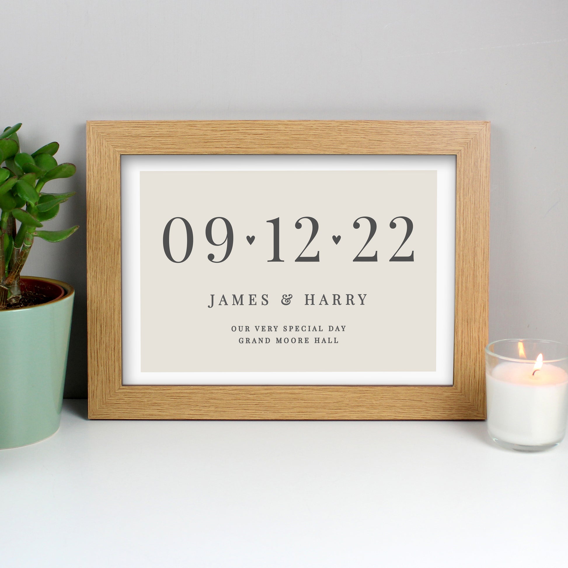 Personalised Special Date Wedding Memory Milestone Wall Art Print