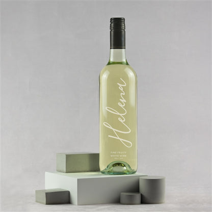 Personalised Engraved Script Wine Bottle