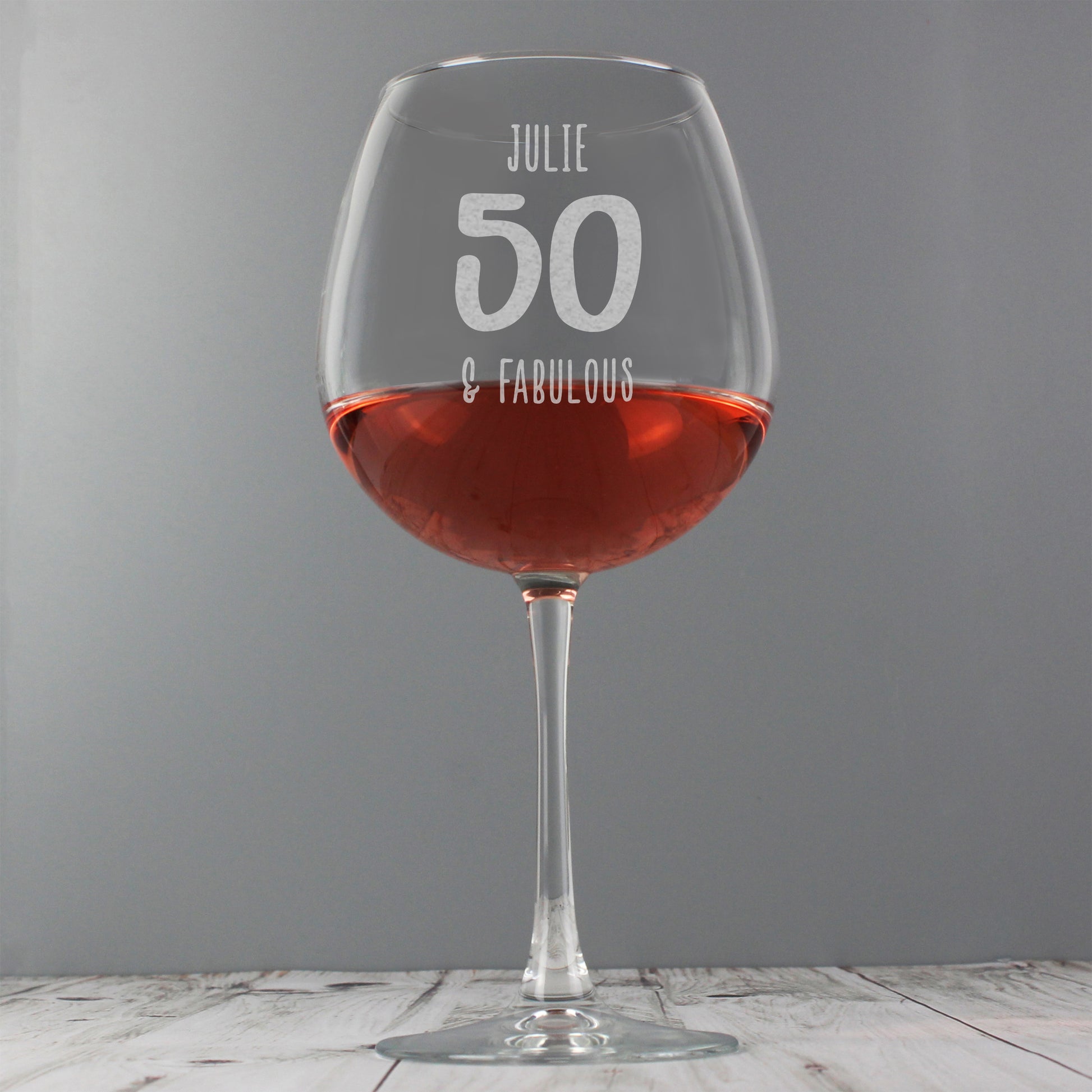 Personalised Birthday Age Giant Wine Glass