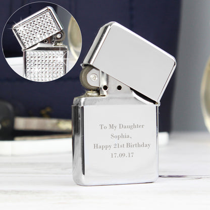 Personalised Any Message Diamante Lighter