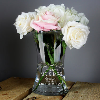 Personalised Classic Glass Vase