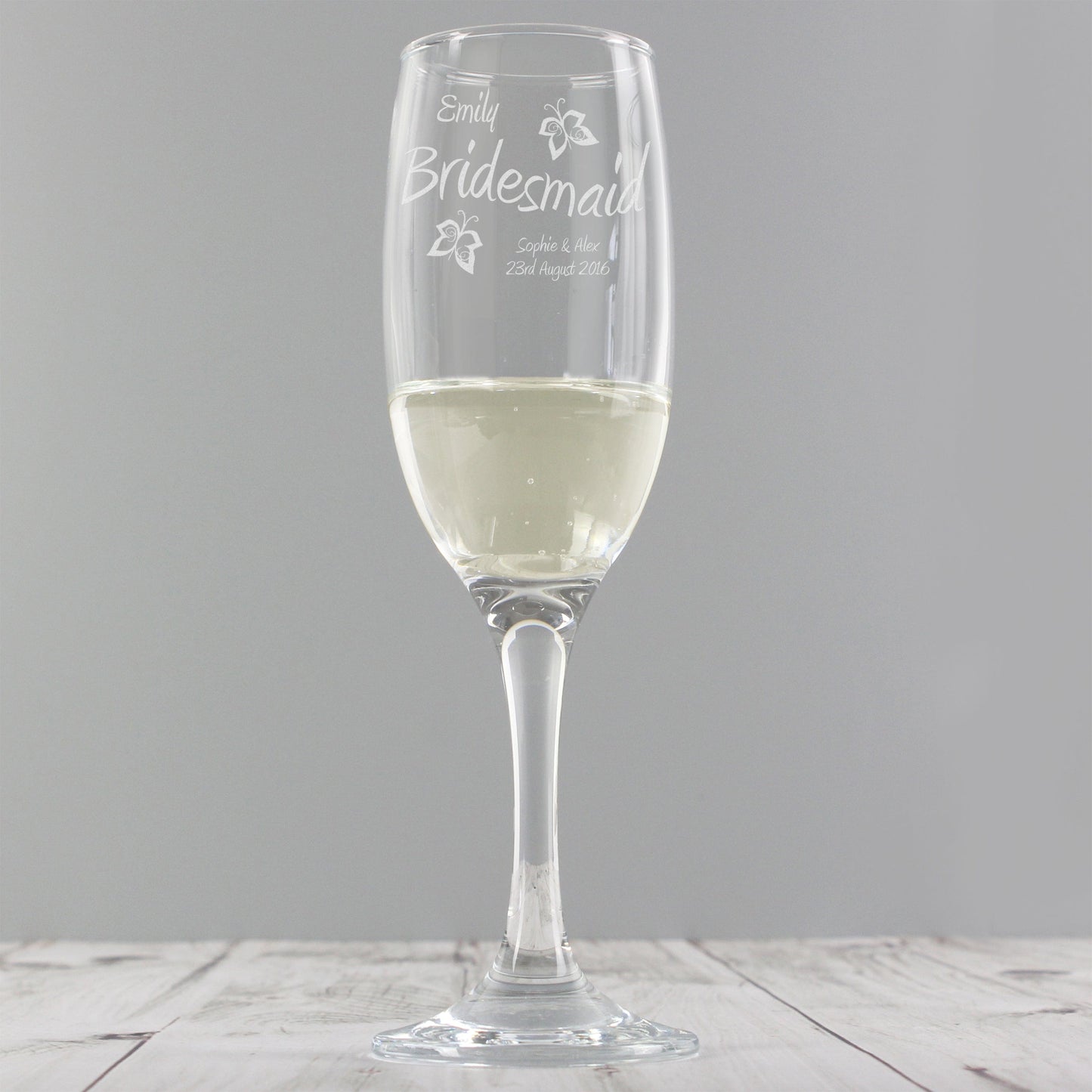 Personalised Elegance Flute Glass