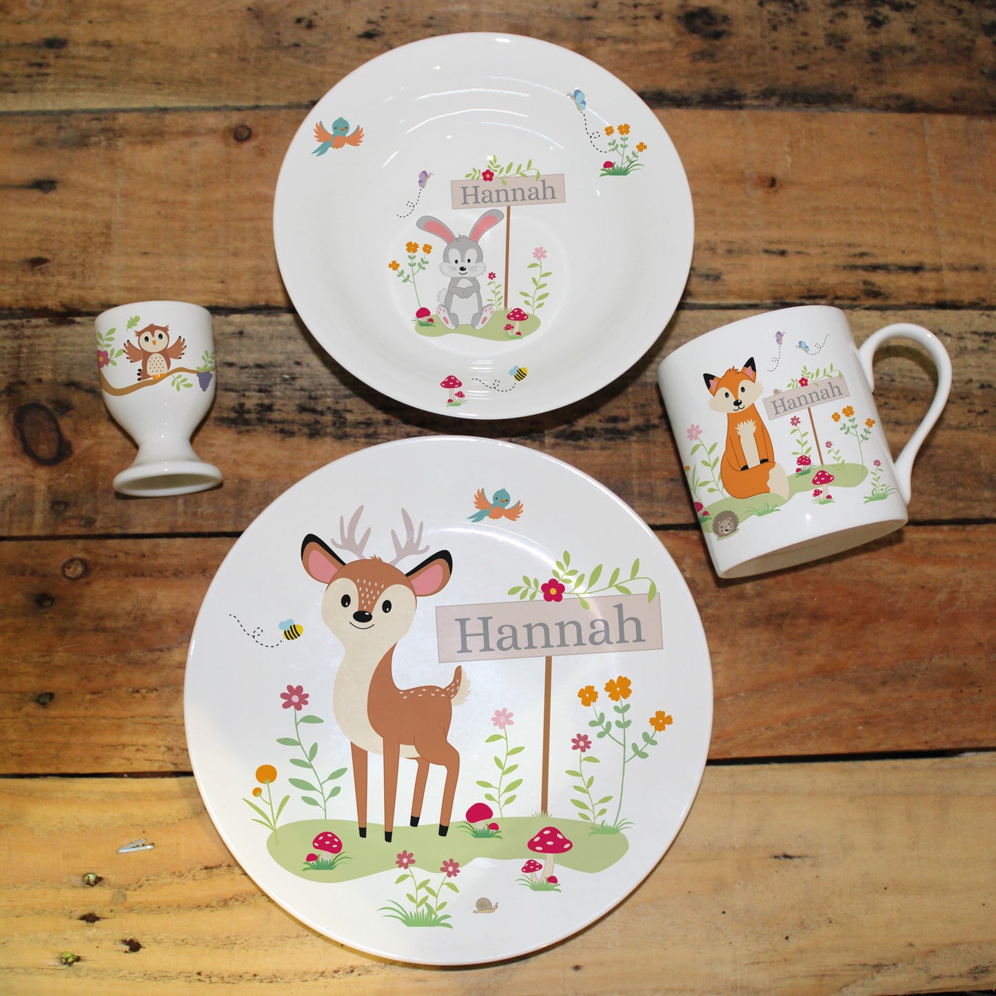 Personalised Woodland Breakfast Set