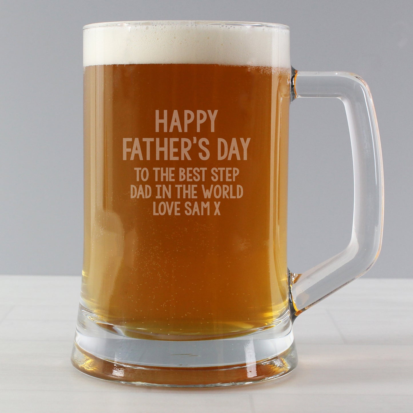 Personalised Free Text Pint Stern Tankard Glass | Gifts For Him