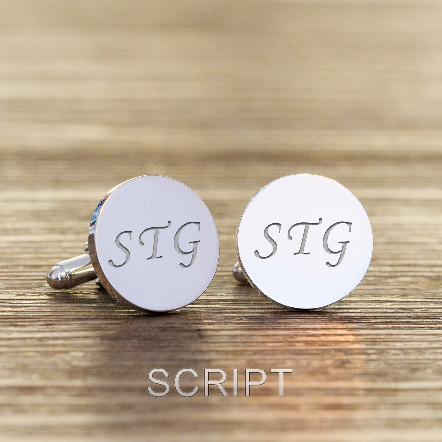 Personalised Initials & Hidden Message Cufflinks