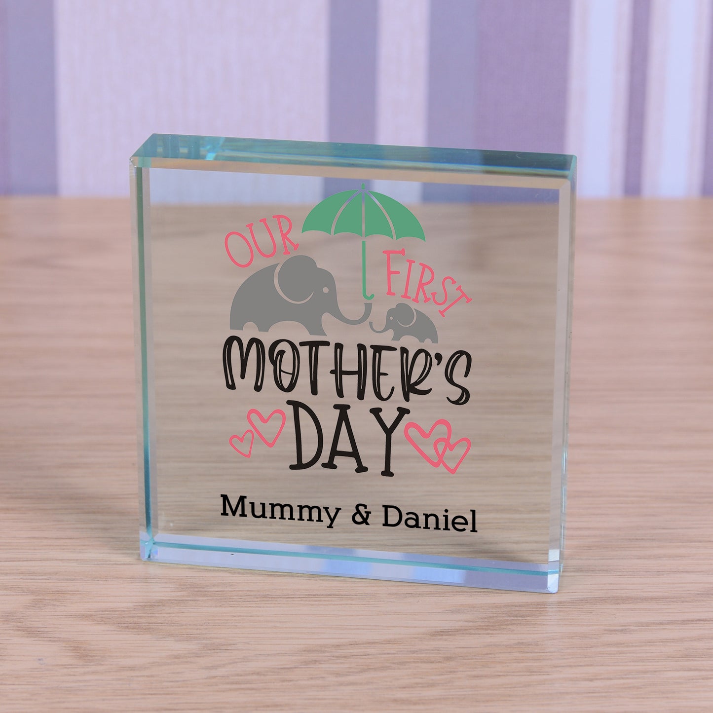 Personalised Our First Mother’s Day Glass Token - 1st Mothers Day Gift