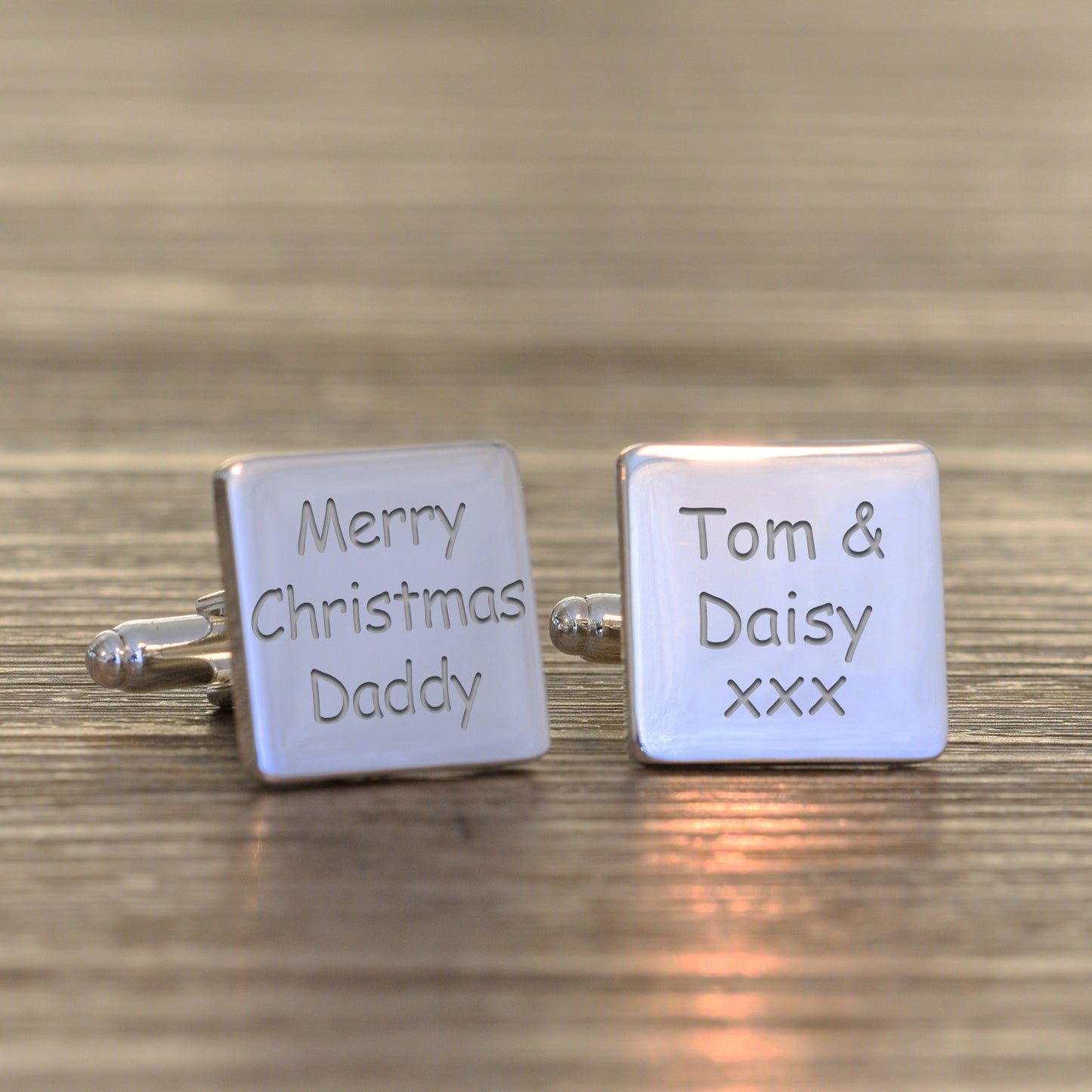 Personalised Merry Christmas Daddy Cufflinks