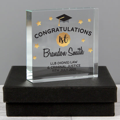 Personalised Congratulations Graduation Large Crystal Token