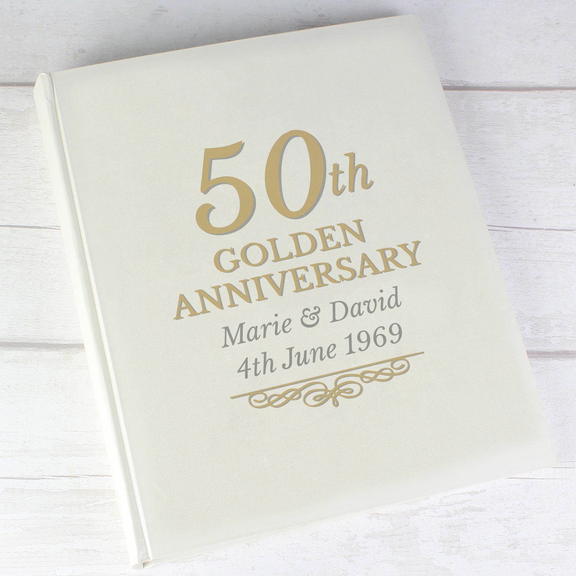 Personalised 50th Golden Anniversary Traditional Photo Album