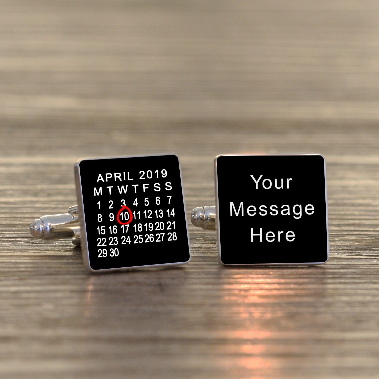 Personalised Date & Message Cufflinks