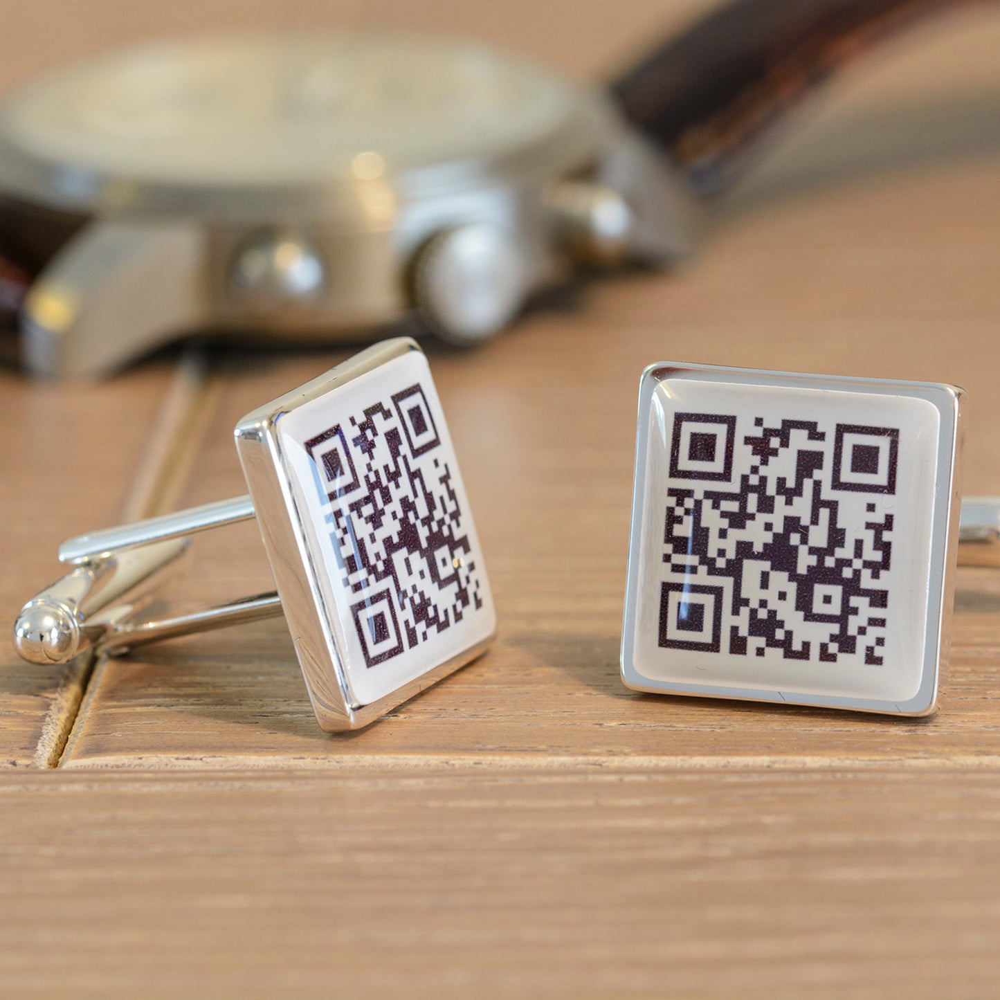 Secret Message QR Cufflinks