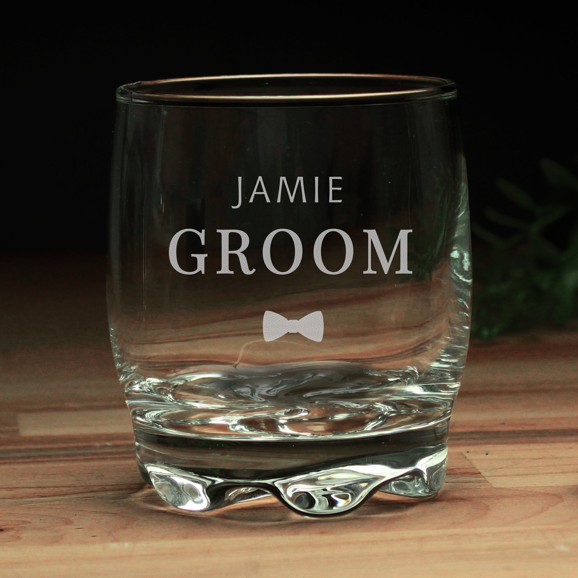 Personalised Groom Whisky Glass