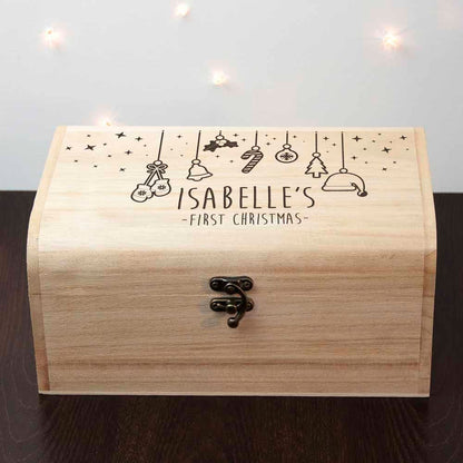 Personalised Baby's First Christmas Eve Chest Box