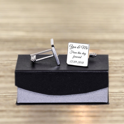 Personalised You & Me Cufflinks