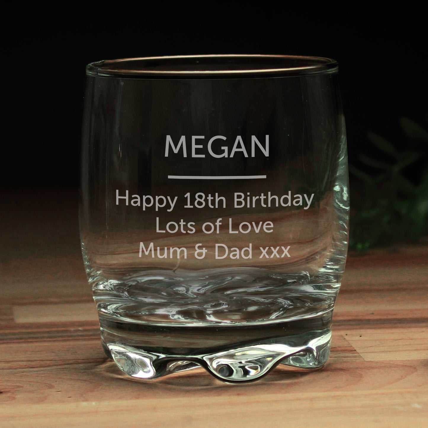 Personalised Free Text Whisky Tumbler Glass