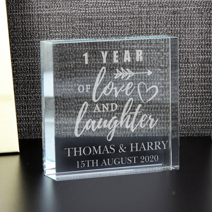 Personalised Anniversary Large Crystal Token