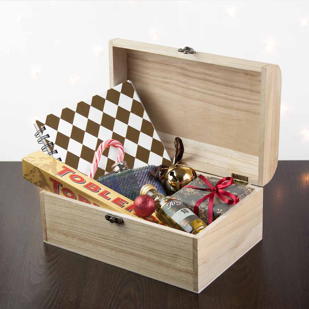 Personalised Family Christmas Eve Chest Box With Bauble Design