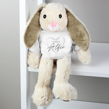 Personalised 'I Belong To' Bunny Rabbit Soft Toy