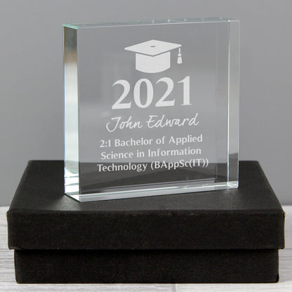 Personalised Graduation Large Crystal Token