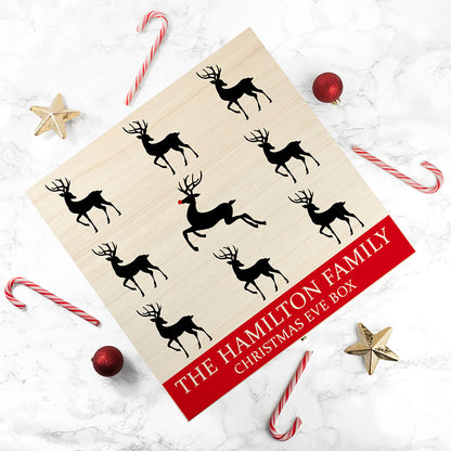 Personalised Reindeer Family Christmas Eve Box