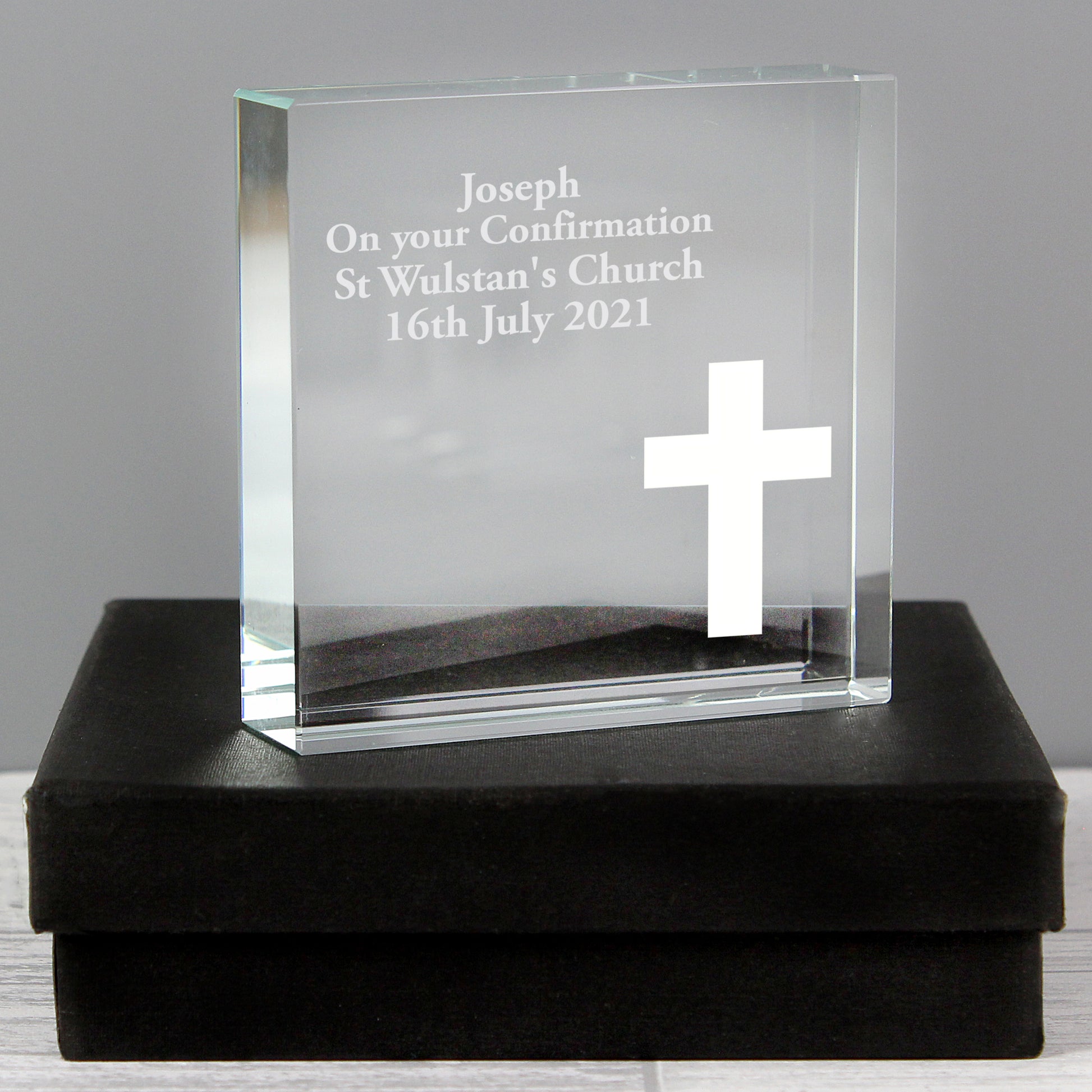 Personalised Cross Large Crystal Token