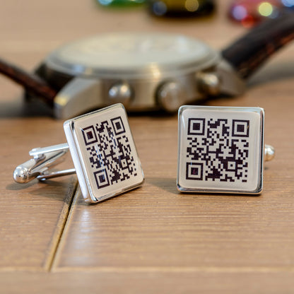 Secret Message QR Cufflinks