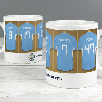 Manchester City Football Club Dressing Room Personalised Mug