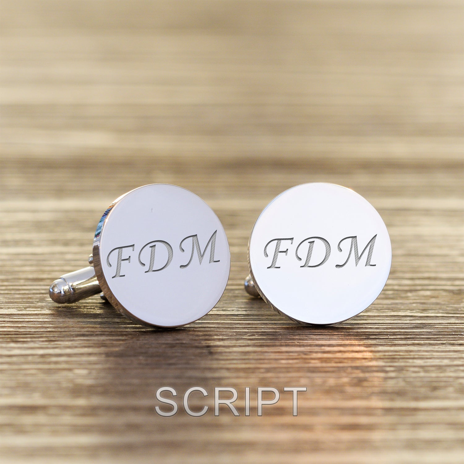 Personalised Initials Round Cufflinks