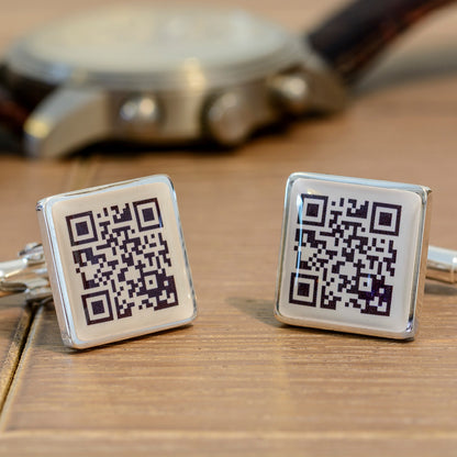 Secret Message QR Cufflinks