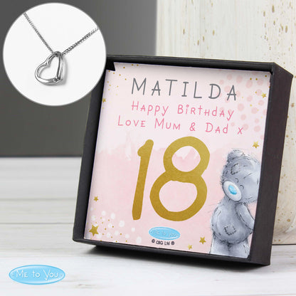 Personalised Me To You Sparkle & Shine Birthday Necklace & Box