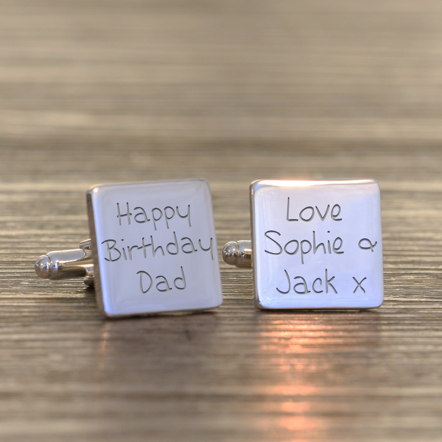 Personalised Happy Birthday Dad Cufflinks