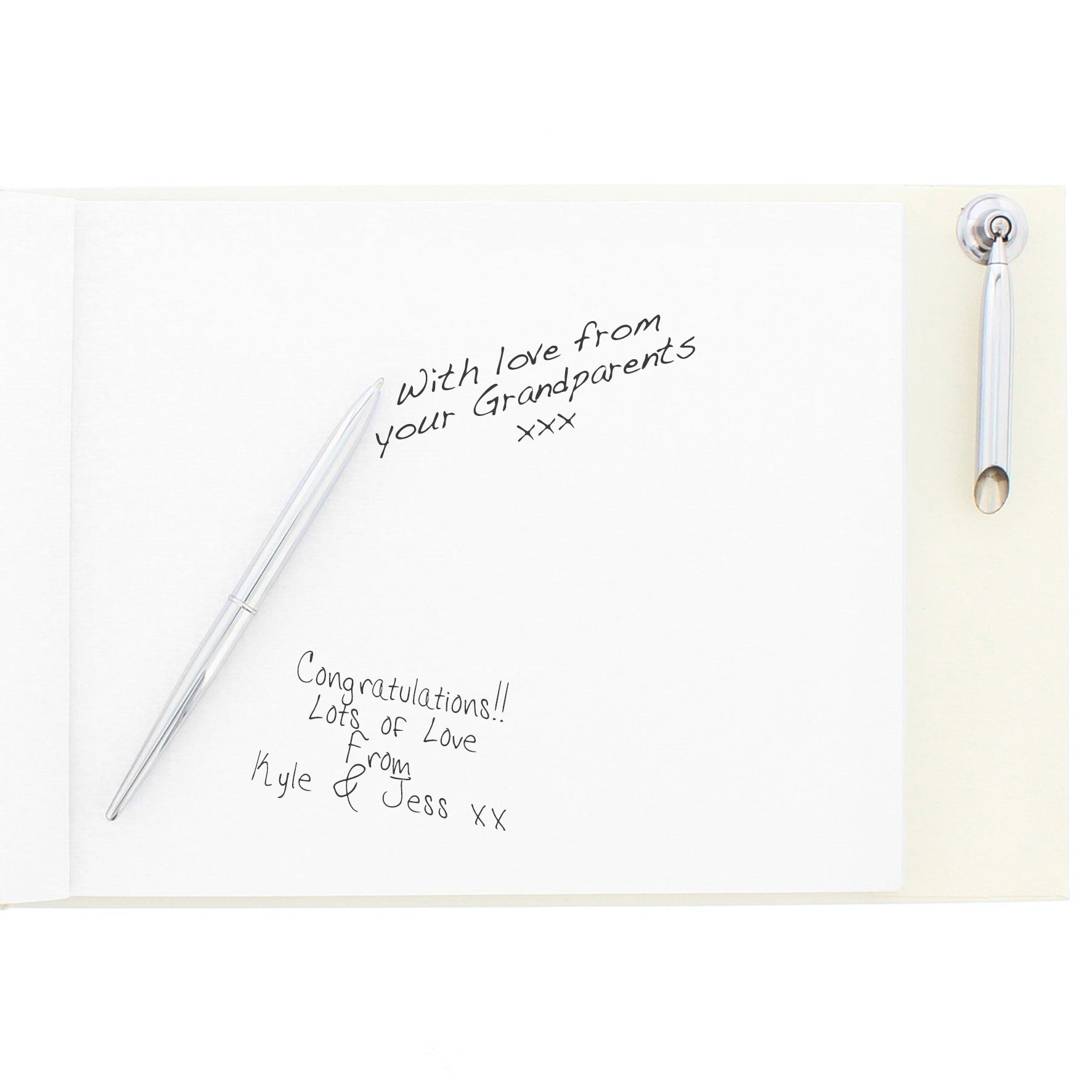 Personalised Swirl Design Hardback Guest Book & Pen