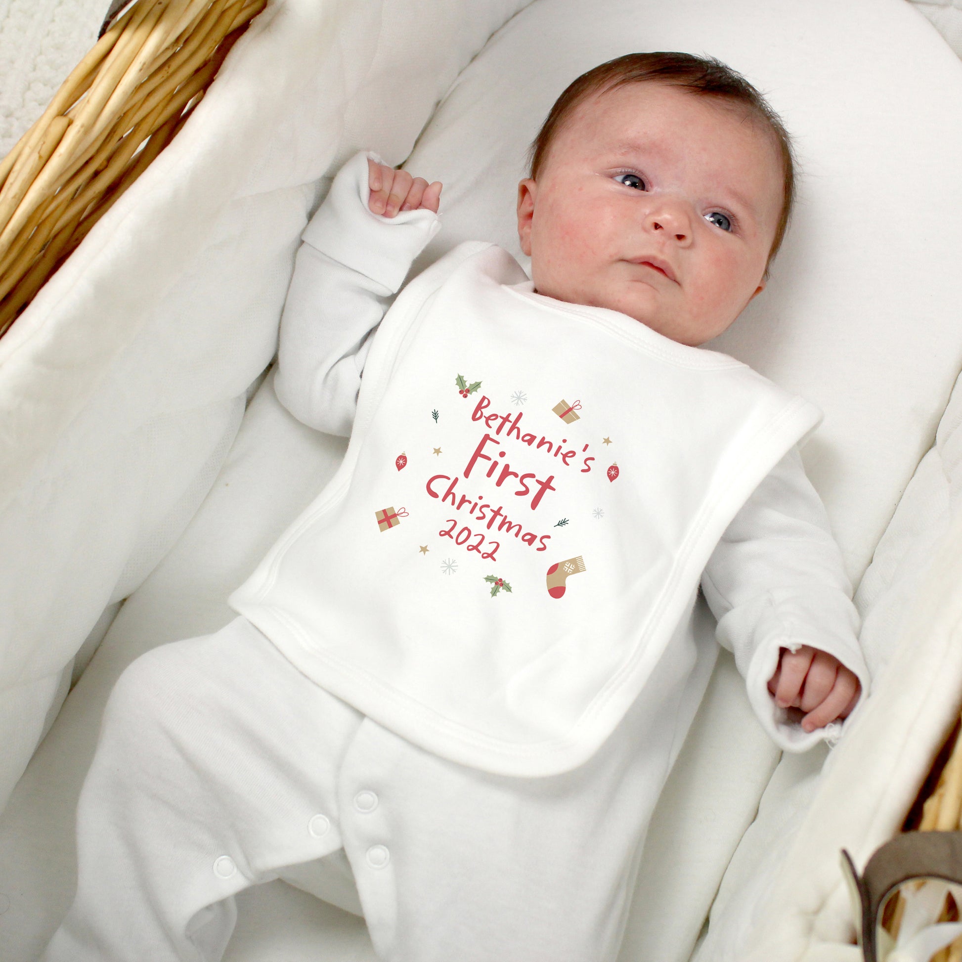 Personalised Baby’s First Christmas Bib
