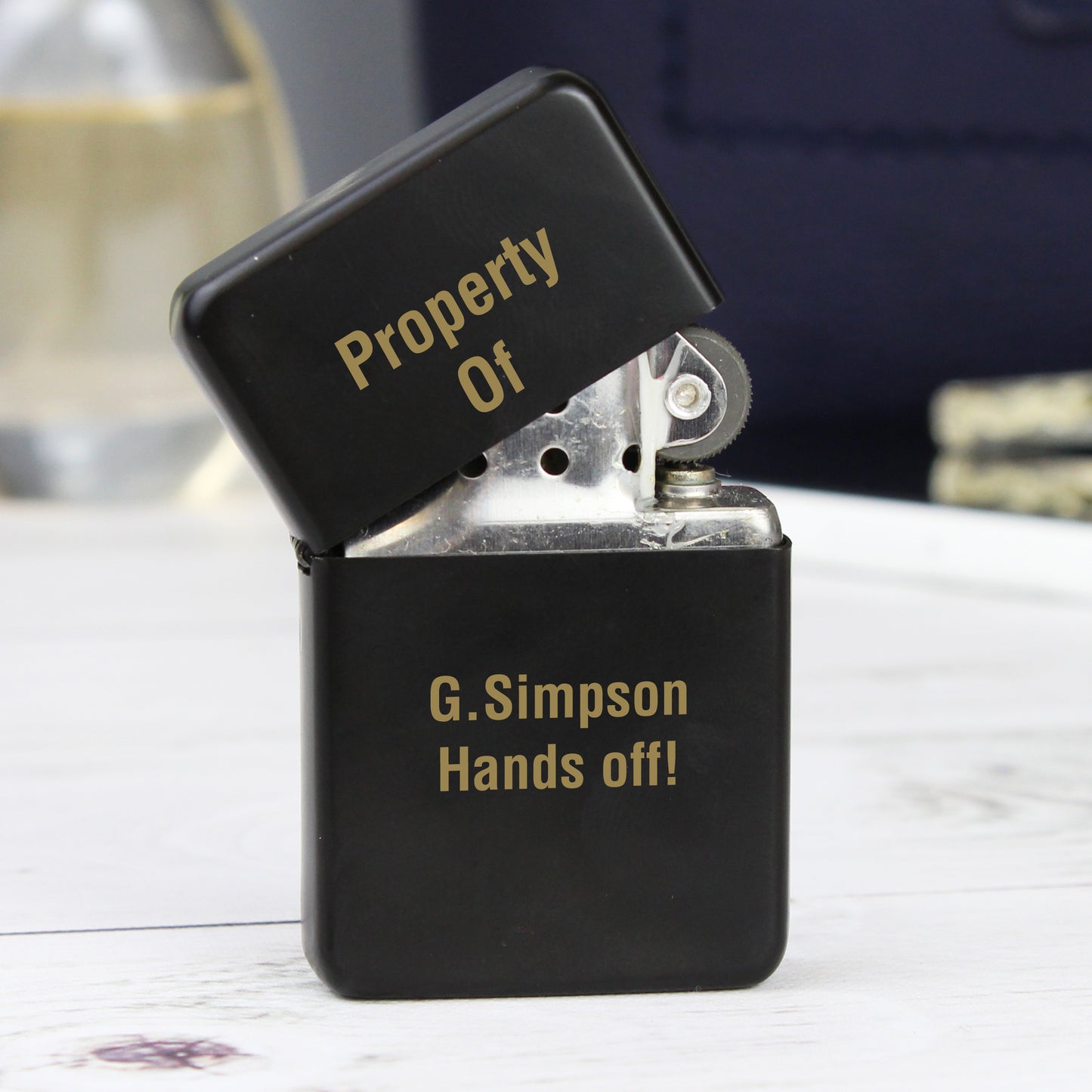 Personalised Black Lighter